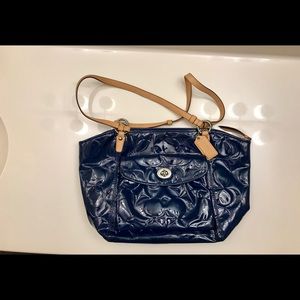 Coach Blue Patent Leather Shoulder bag